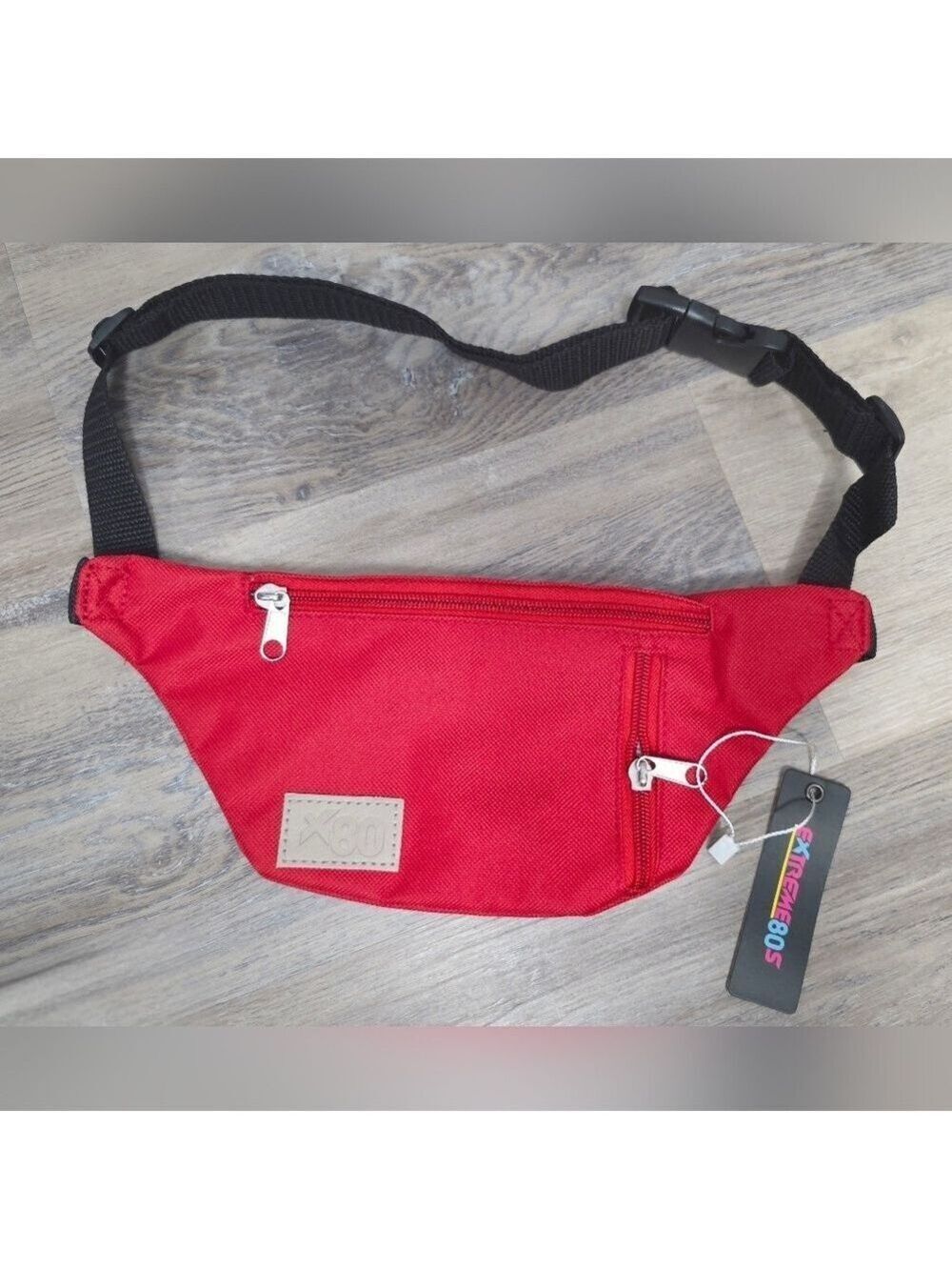 Extreme80s Tipsy Elves Red Fanny Pack Belt Bag Phone Pocket And Key Ring - New